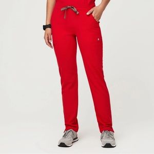 Figs: *Rare women's Pop Red Yola - Skinny Scrub Pants - S / Pop Red